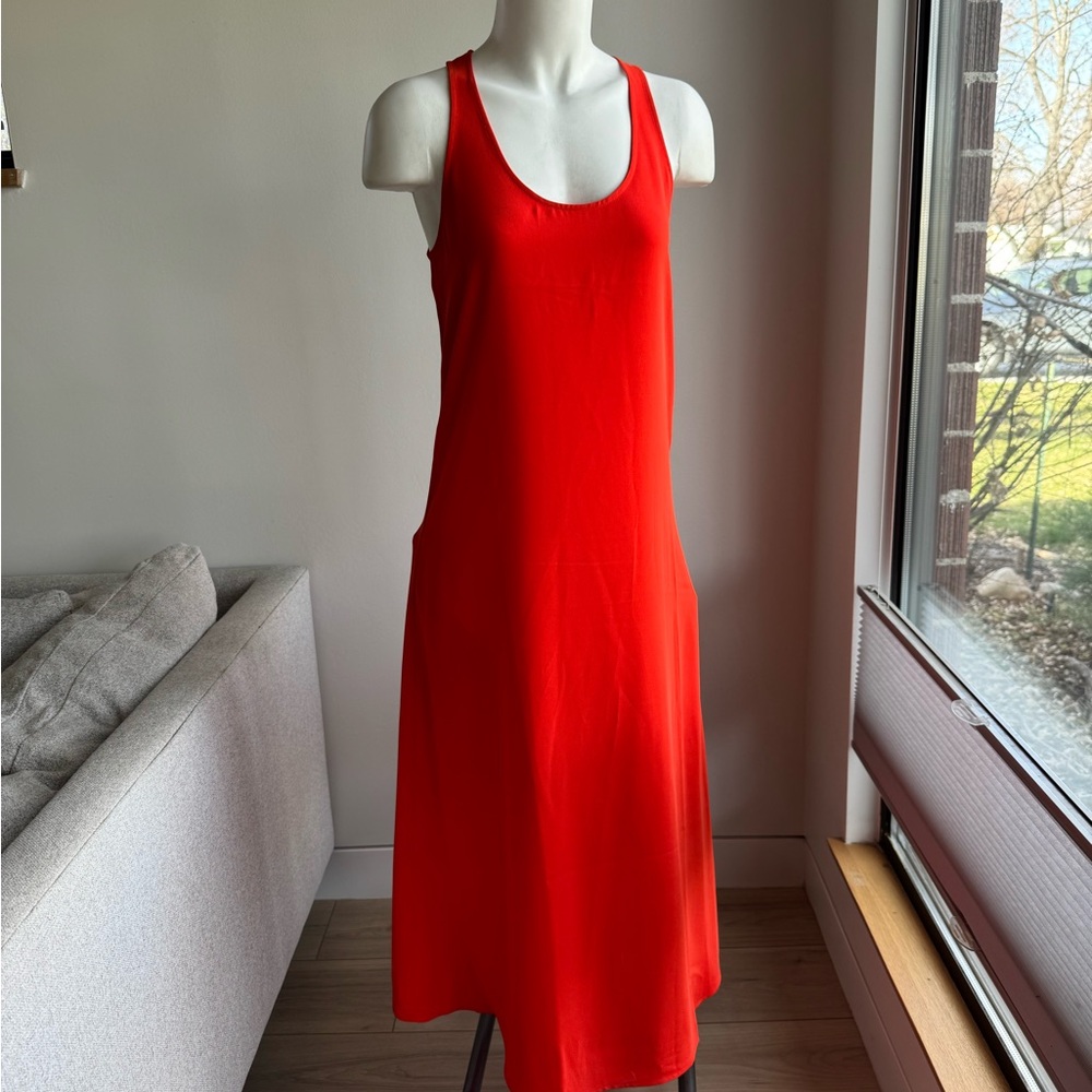 Madewell Long Red Tank Top Dress